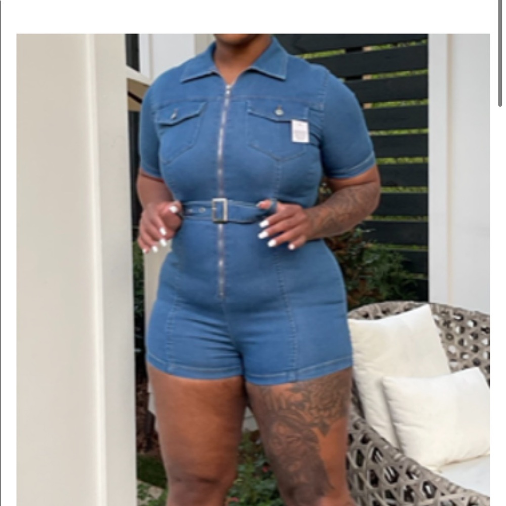 Denim romper